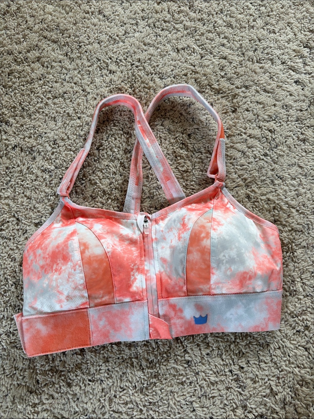 SHEFIT Luxe Womens Moisture Wicking Nylon Spandex Sport Bra Zip Front